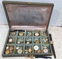 Jewelry Box w Watches. Helbros, Monarch De Luxe, P
