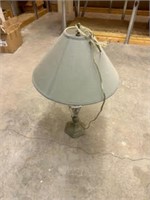 large table lamp, with hollow  base, glass