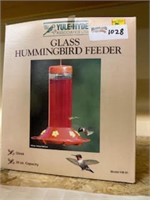 new glass humming bird feeder