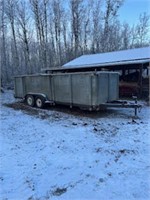 20 ft long trailer with sides, end gate,