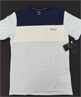 $34 NWT Hurley Mens SS Blue Striped Shirt Sz Small