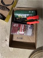 air hose, rivet gun, unused door lock, keyed