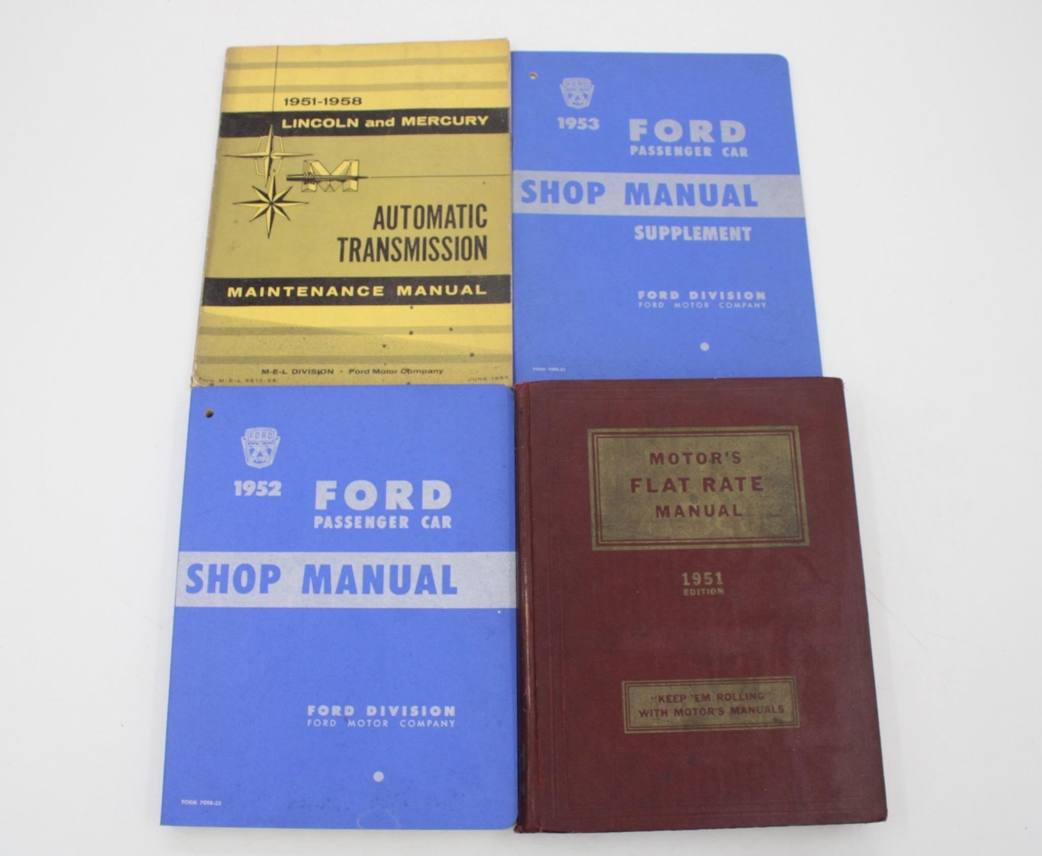FORD Lincoln Mercury Shop Manuals 50's