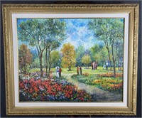 Dimitri Polak, Walk In The Park, Oil On Canvas