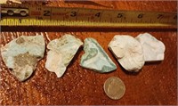 5 Pieces Authentic Natural Larimar total weight 3.