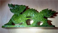Natural Xiuyan Jade Mineral Dragon Carving from Li