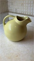 Hall pottery yellow ball pitcher #633