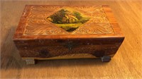 Carved Wood Storage Box
