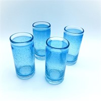 Heavy Blue Water Glasses