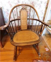 Wooden Rocker- caning seat broken