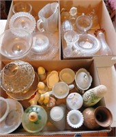 Clear Glass, Décor, China, Plates, Bowls, 3 boxes