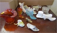 Box of Glass Décor/Figurines, possible Fenton