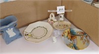 Small Plates, Saucers, Cups, Figurines (2 boxes)