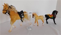 Collectible Horses, 2 marked “CC” (3)