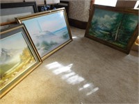 Framed Art Canvas, 2 w/ artist names (3)