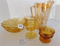 Orange/Yellow/Gold Glassware (2 boxes)