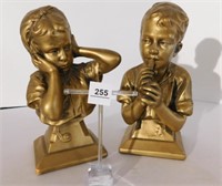 Esco 1959 Boy & Girls Busts, 9” (2)