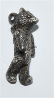 Antique Sterling Silver Articulated Bear Pendant