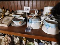 Dishes, Figurines, Decor, Cups, etc. - 4 shelves