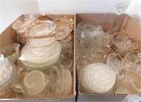 Clear Glass Dishes, variety (2 boxes)
