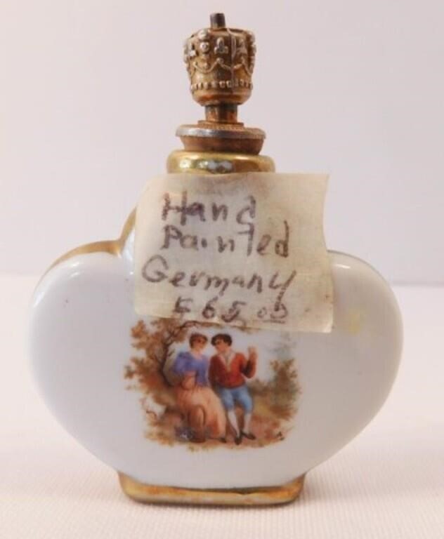 Perfume Bottle, Hand Painted in Germany