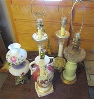 5 Assorted Table Lamps