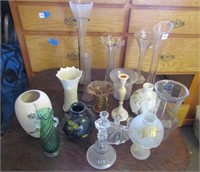 18 Assorted Glass Vases/Décor