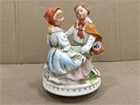 Rotating Music Porcelain Figurine Vintage