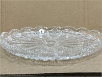 Crystal Serving Bowl heavy cut crystal