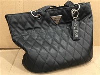 Guess Black Quilted Tote Bag