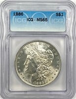 1886 Morgan Silver Dollar MS-65