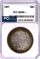 1887 Morgan Silver Dollar MS-65 + Rim Toning