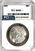 1887 Morgan Silver Dollar MS-65 + Rim Toning