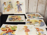 William Hellingen Mid-Century Childhood Prints
