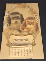 1958 Advertising Puppy Calendar Woodland Wash.