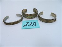 (3) Sterling and 1/20th 12kt Southwestern Style