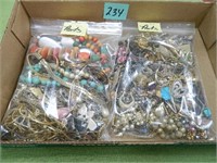 (2) Large Bags of Vintage Jewelry Parts