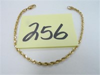 14kt Yellow Gold, 3.6gr. 7" Rope Bracelet
