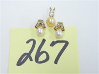 14kt Yellow Gold, 2.1gr. Very Pretty Pearl and