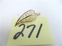10kt Yellow Gold and White Gold, 1.9gr. Leaf