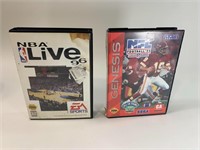 NBA Live 96/NFL Football 94 Genesis games