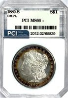 1880-S Morgan Silver Dollar MS-66+ DMPL Rim Toning