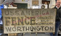 Ant. Sign "Worthington USS American Fence Silo Co"