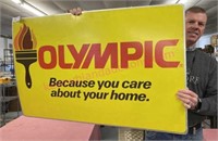 Vtg "Olympic Paint" alum sign (28x44)