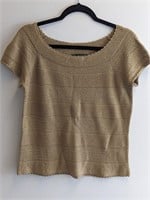 Ralph Lauren Gold Knitted Shirt (L)