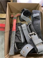 Nice tool belt, framing hammer