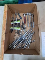 Box lot, With 6 ratchets.
Multiple extensions,