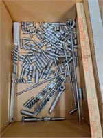 Box lot. 1/4" Craftsman Rachet with mixed lot of