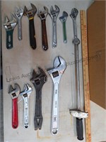 Box lot 11 Adjustable Wrenches.
And Craftsman