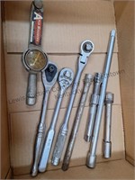 Box lot 3, 1/2" ratchets and 5 extensions 
And